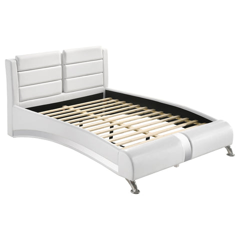 Quetzal Upholstered California King Sleigh Bed WhiteWhite
