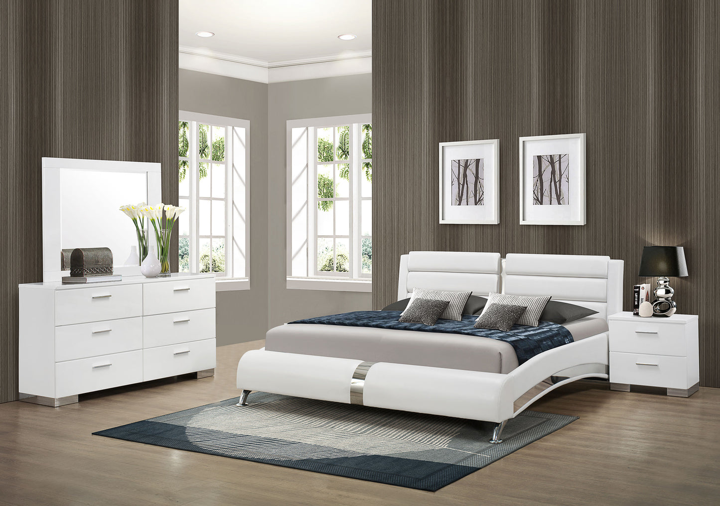 dani 4-piece queen bedroom set white