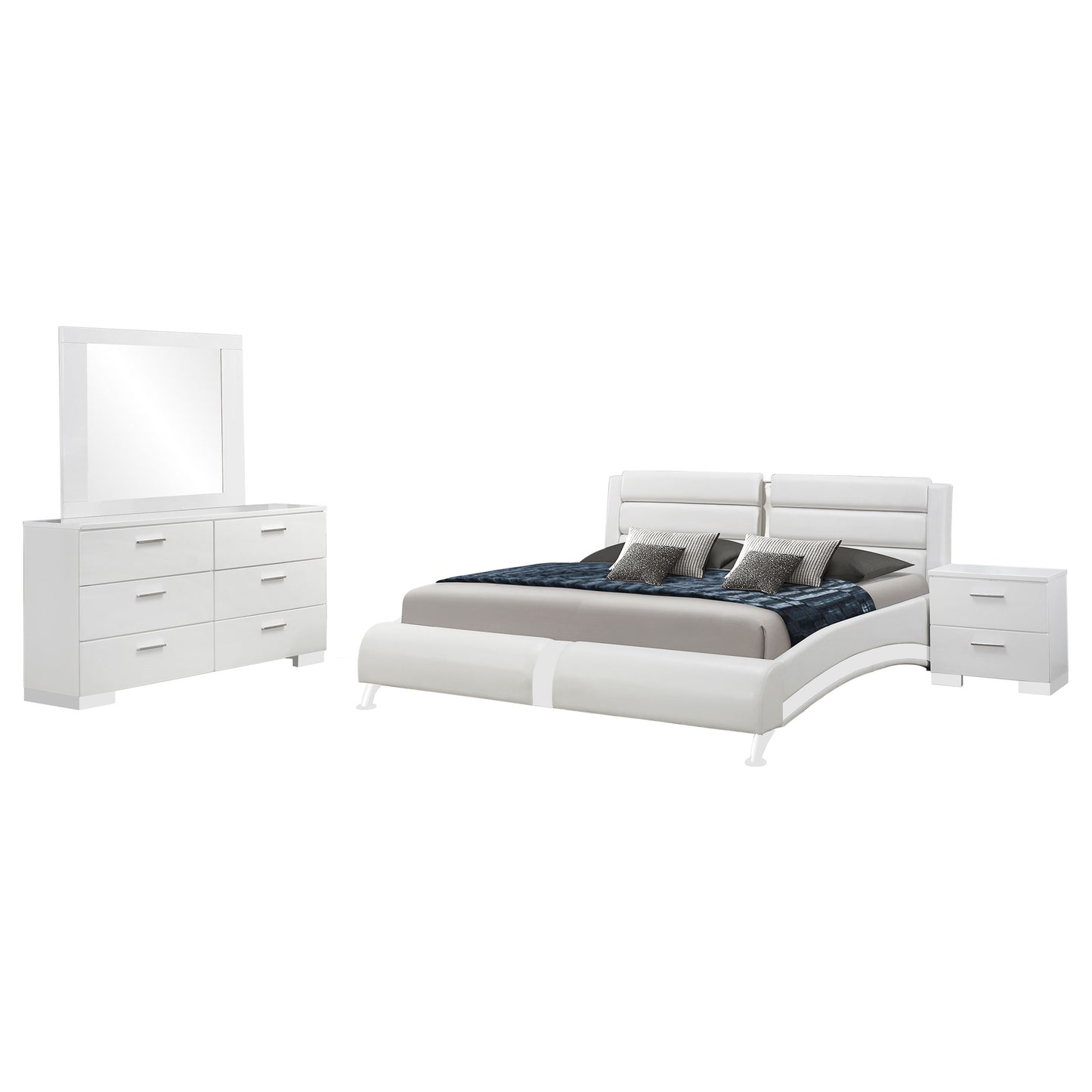 dani 4-piece queen bedroom set white