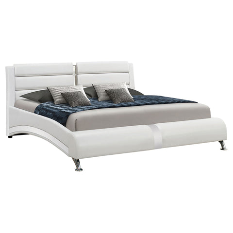 Quetzal Upholstered Queen Sleigh Bed WhiteWhite