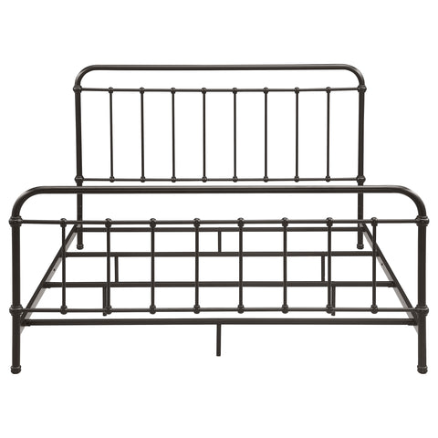 Ophelia Metal Eastern King Open Frame Bed Dark BronzeDark Bronze