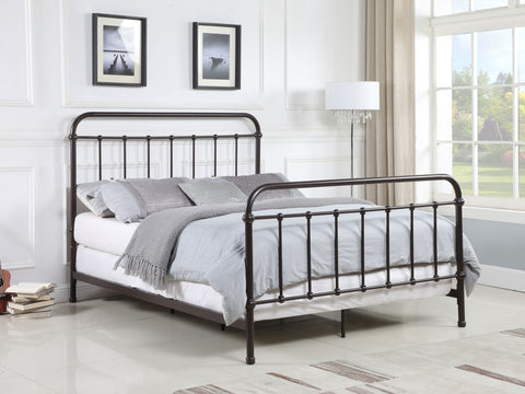Ophelia Metal Queen Open Frame Bed Dark BronzeDark Bronze