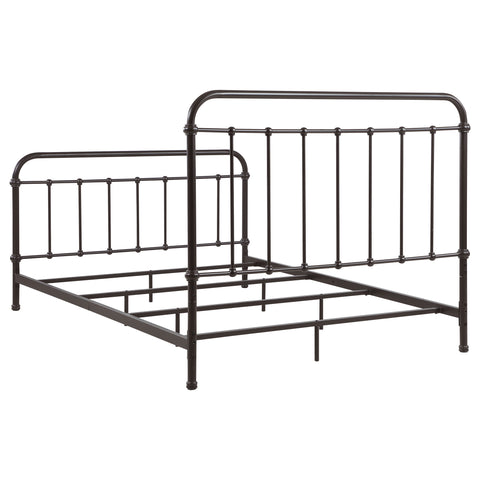 Ophelia Metal Queen Open Frame Bed Dark BronzeDark Bronze