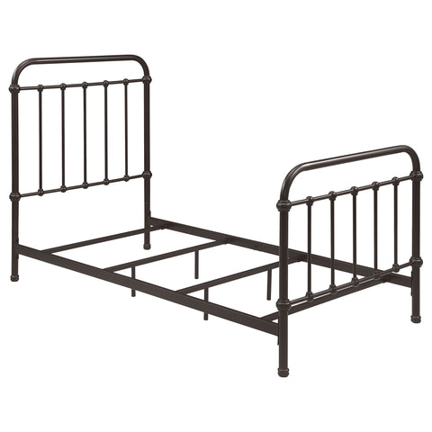 Ophelia Metal Twin Open Frame Bed Dark BronzeDark Bronze