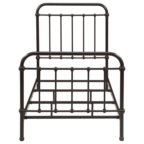 Ophelia Metal Twin Open Frame Bed Dark BronzeDark Bronze