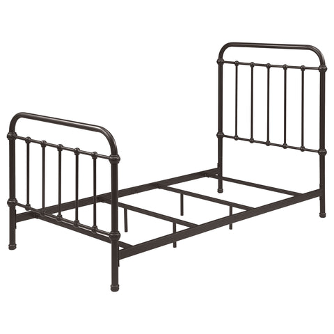 Ophelia Metal Twin Open Frame Bed Dark BronzeDark Bronze