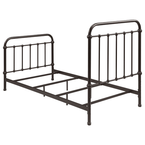 Ophelia Metal Twin Open Frame Bed Dark BronzeDark Bronze