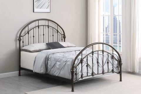 Jacinto Metal Full Open Frame Bed Dark BronzeDark Bronze