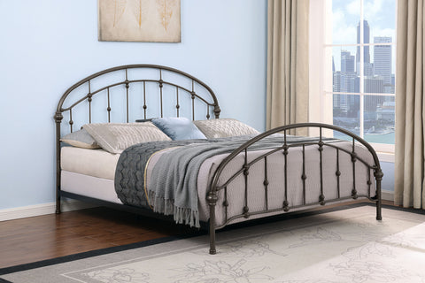 Jacinto Metal Eastern King Open Frame Bed Dark BronzeDark Bronze