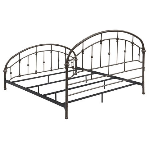 Jacinto Metal Eastern King Open Frame Bed Dark BronzeDark Bronze