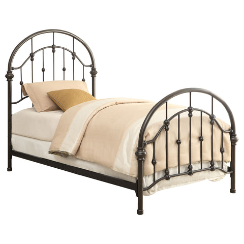 Jacinto Metal Twin Open Frame Bed Dark BronzeDark Bronze