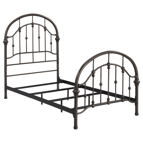 Jacinto Metal Twin Open Frame Bed Dark BronzeDark Bronze