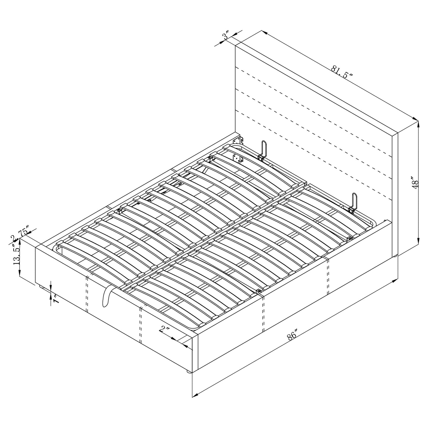 eastern king storage bed