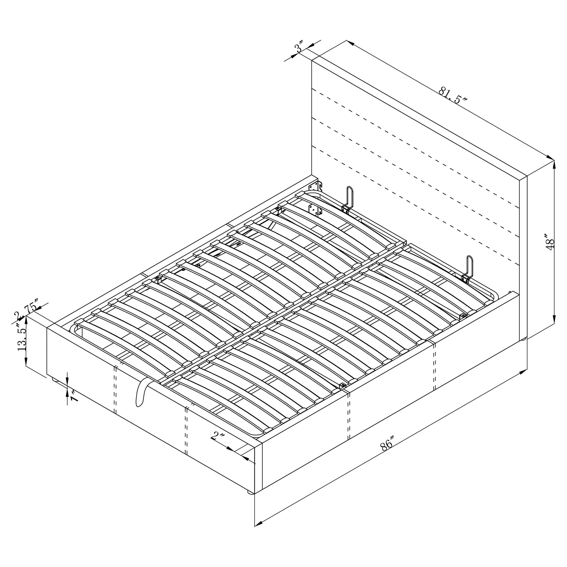 Eastern King Storage Bed