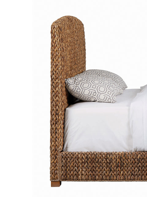 Bartole Woven Banana Leaf Eastern King Headboard AmberAmber