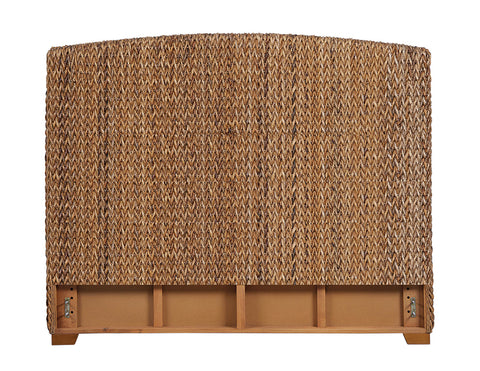 Bartole Woven Banana Leaf Queen Panel Headboard AmberAmber