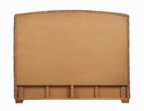 Bartole Woven Banana Leaf Queen Panel Headboard AmberAmber