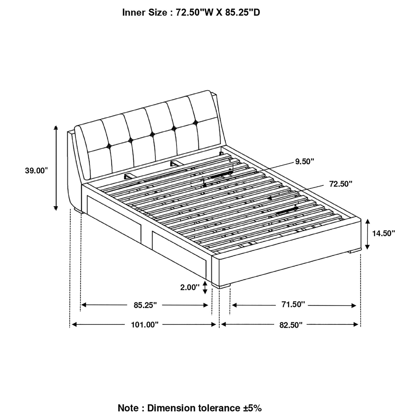 california king storage bed