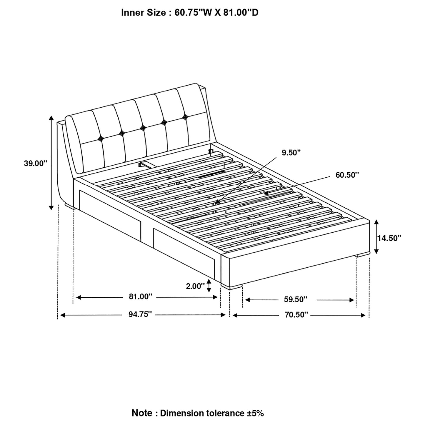 queen storage bed