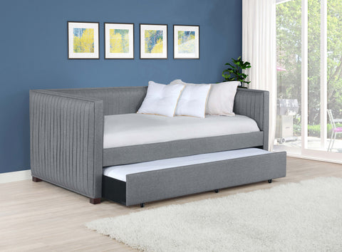 Radley Upholstered Twin Daybed with Trundle GreyGrey