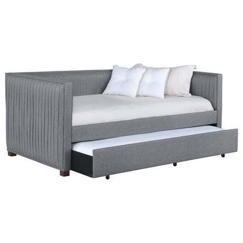 Radley Upholstered Twin Daybed with Trundle GreyGrey