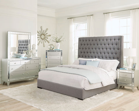 Paula 5-piece Eastern King Bedroom Set Metallic Mercury