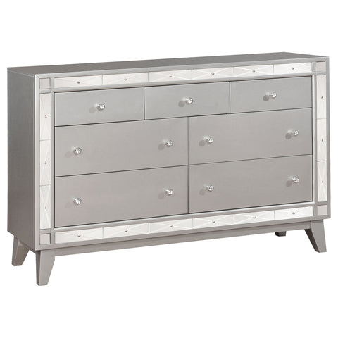 Paula 5-piece Eastern King Bedroom Set Metallic Mercury