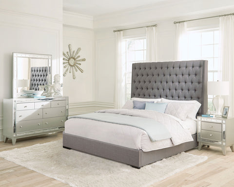 Paula 4-piece Queen Bedroom Set Metallic Mercury