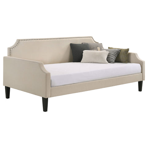 Aminta Upholstered Twin Daybed TaupeTaupe