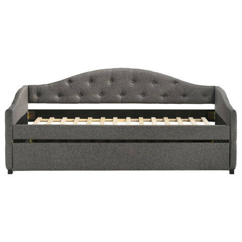 Dixon Upholstered Twin Daybed with Trundle GreyGrey