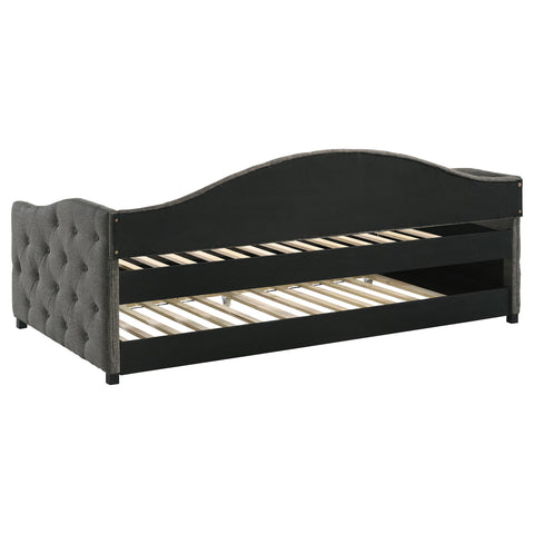 Dixon Upholstered Twin Daybed with Trundle GreyGrey