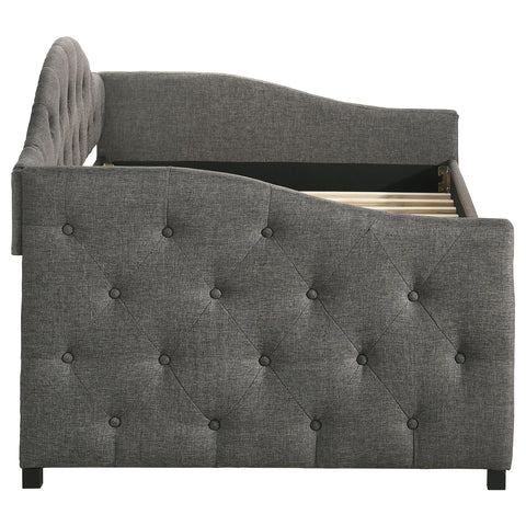 Dixon Upholstered Twin Daybed with Trundle GreyGrey