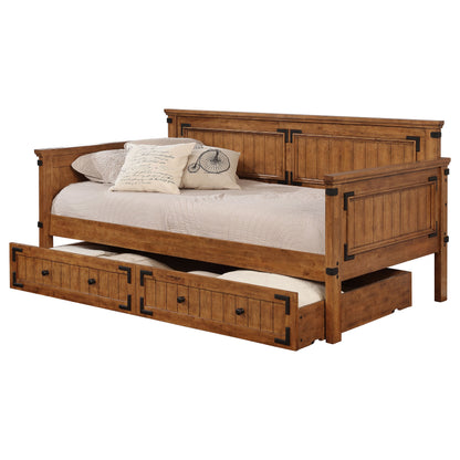 Lupin Wood Twin Daybed with Trundle Rustic Honey