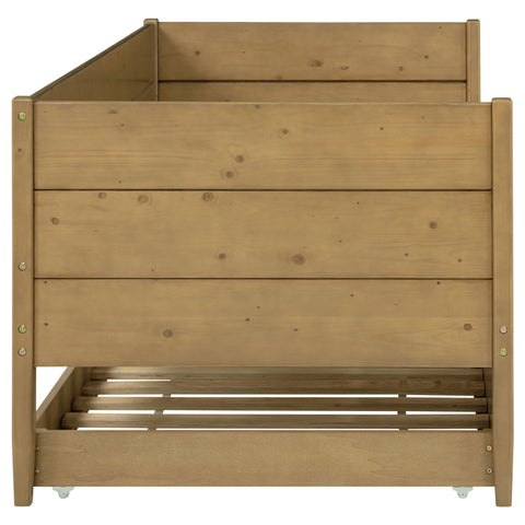 Claudia Wood Twin Daybed With Trundle Natural