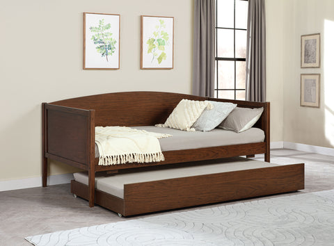 Amberley Wood Twin Daybed With Trundle Medium Walnut