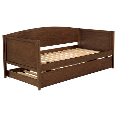 Amberley Wood Twin Daybed With Trundle Medium Walnut