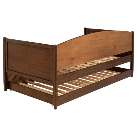 Amberley Wood Twin Daybed With Trundle Medium Walnut