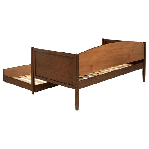 Amberley Wood Twin Daybed With Trundle Medium Walnut