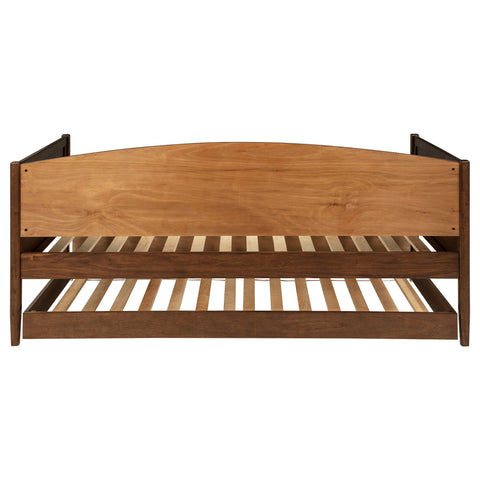 Amberley Wood Twin Daybed With Trundle Medium Walnut