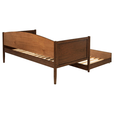 Amberley Wood Twin Daybed With Trundle Medium Walnut