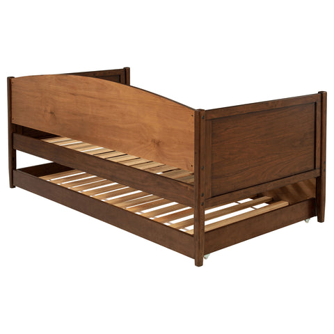 Amberley Wood Twin Daybed With Trundle Medium Walnut