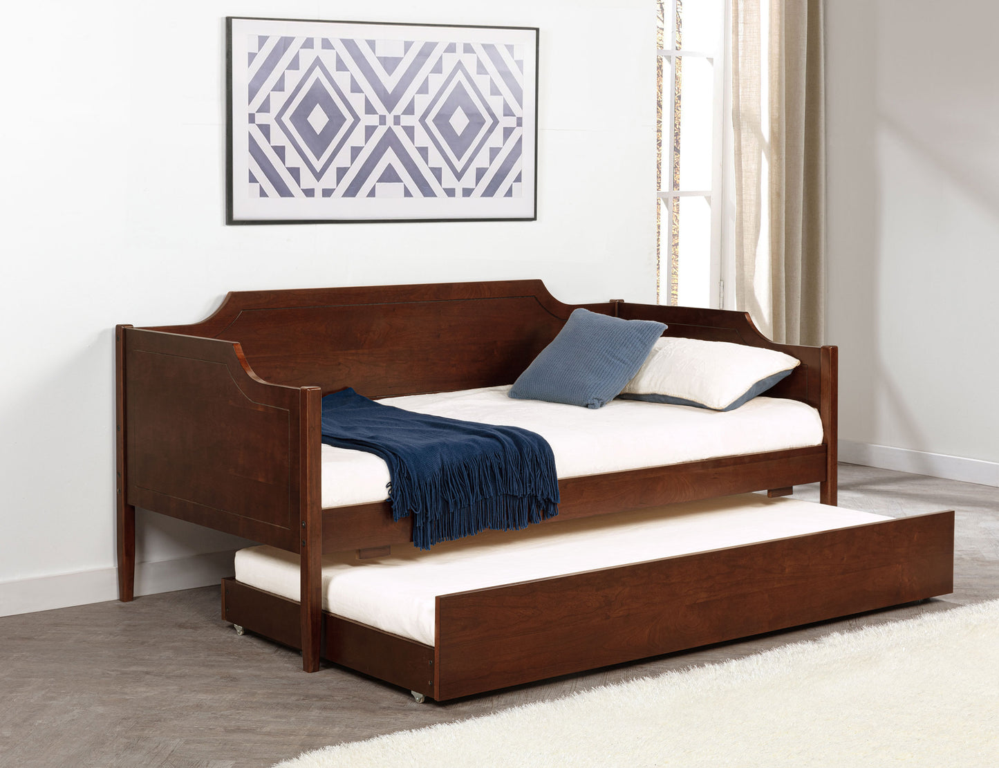 elmira wood twin daybed with trundle cherry