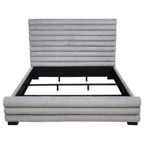 Exline 58-inch Boucle Upholstered California King Bed Grey