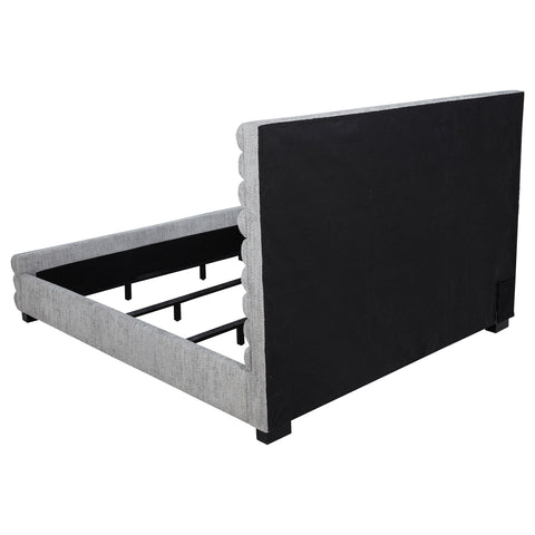 Exline 58-inch Boucle Upholstered California King Bed Grey