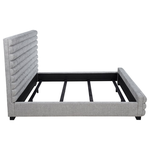 Exline 58-inch Boucle Upholstered California King Bed Grey
