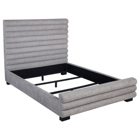 Exline 58-inch Boucle Upholstered Queen Bed Grey