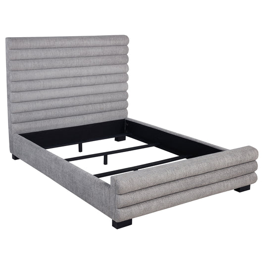 Exline 58-inch Boucle Upholstered Queen Bed Grey