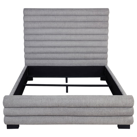 Exline 58-inch Boucle Upholstered Queen Bed Grey
