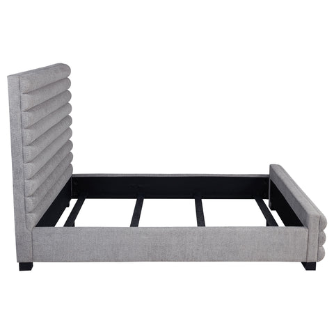 Exline 58-inch Boucle Upholstered Queen Bed Grey