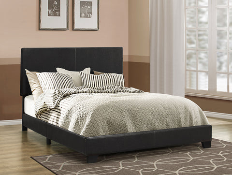 Anita Upholstered Full Panel Bed BlackBlack